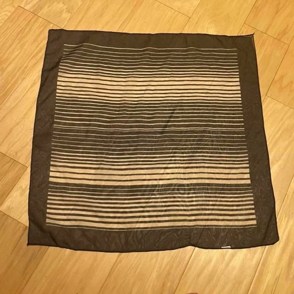 Blue and White Striped Scarf
